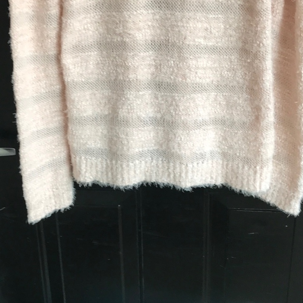 Very cute! Blush color fuzzy pullover hoodie. NWT - Picture 5 of 6